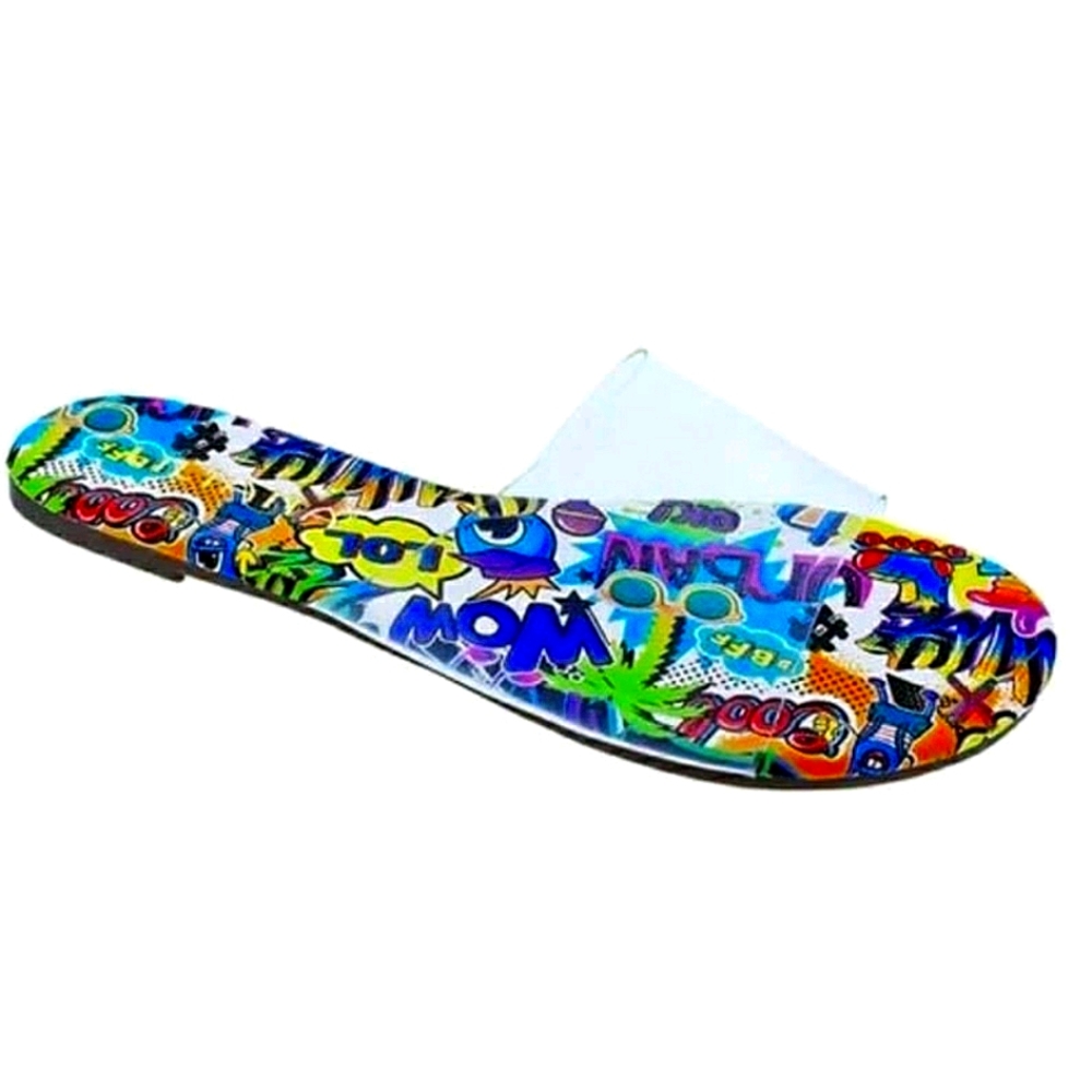 Clear Translucent Single Band Flat Sandals